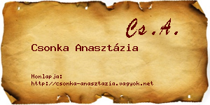 Csonka Anasztázia névjegykártya